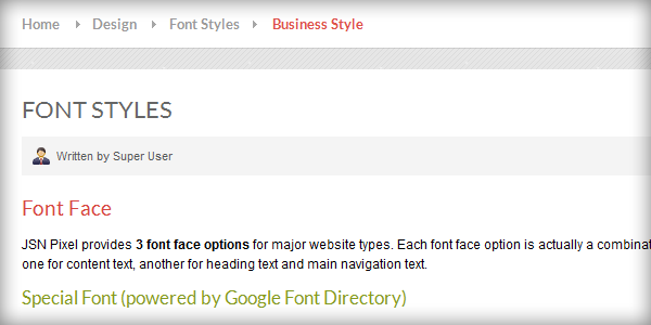 Font Face Business Special